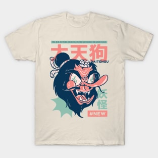 Funny Retro 90s Japanese Kawaii Daitengu Yokai T-Shirt